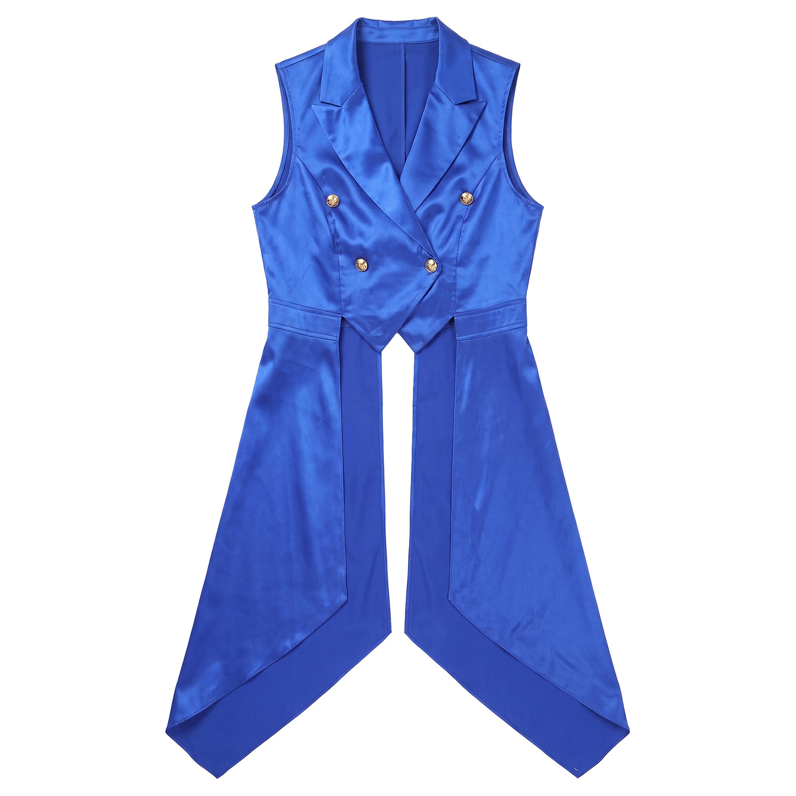 Women'S Fashion Victorian - Womens Victorian Waistcoat Sleeveless Satin Tailcoat