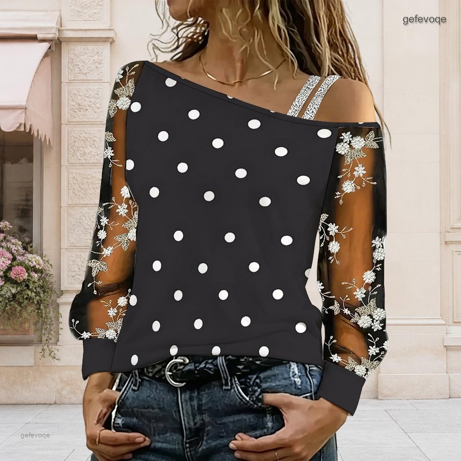 Asymmetric Top Women - Women Off Shoulder Blouse Asymmetric One