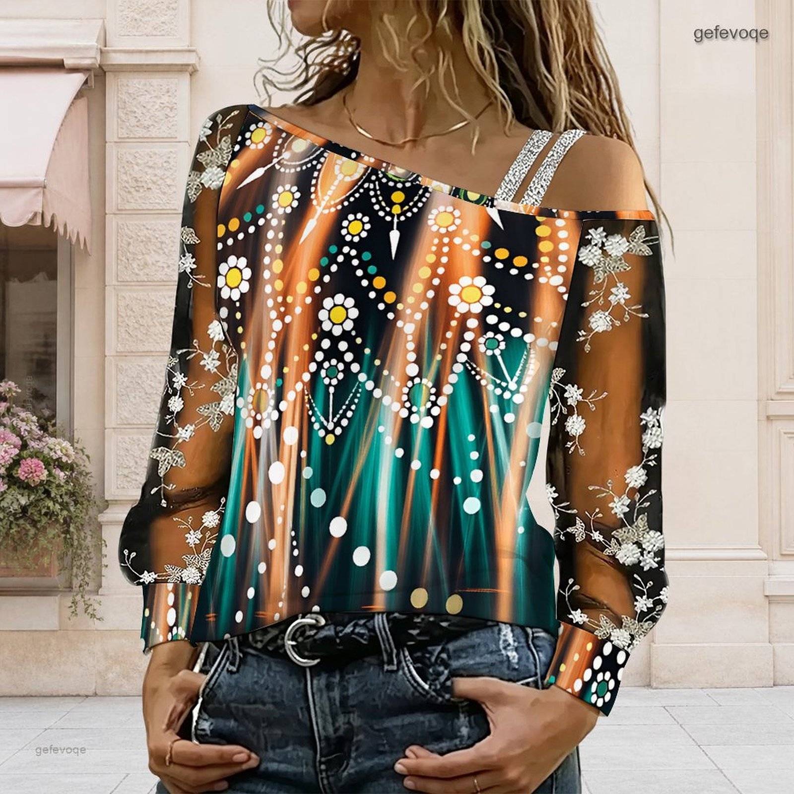 Asymmetric Top Women - Women Off Shoulder Blouse Asymmetric One