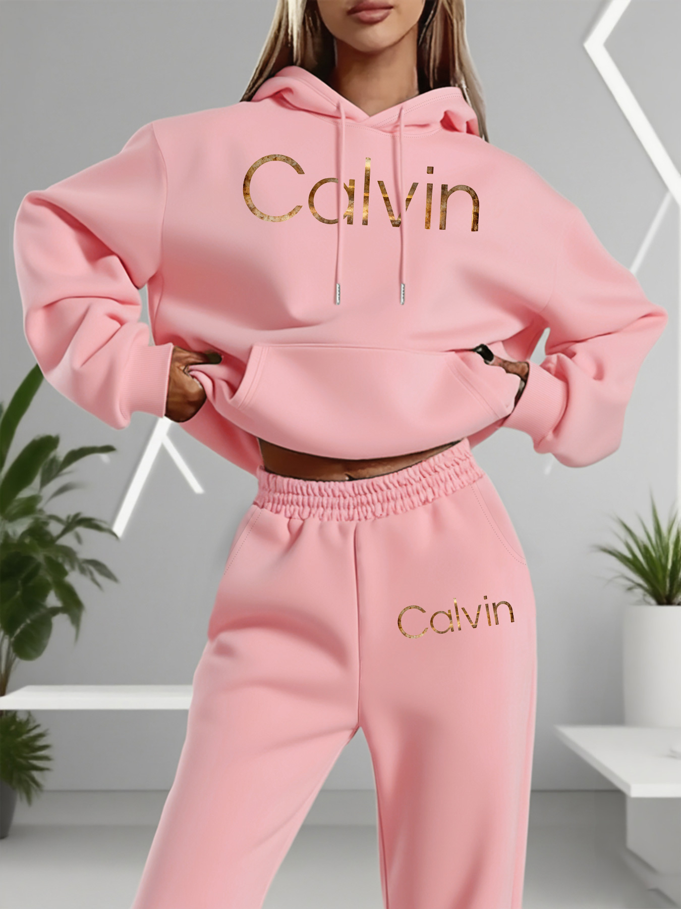 Women Fashion Outfits - Women's fashion pullover and pants set,