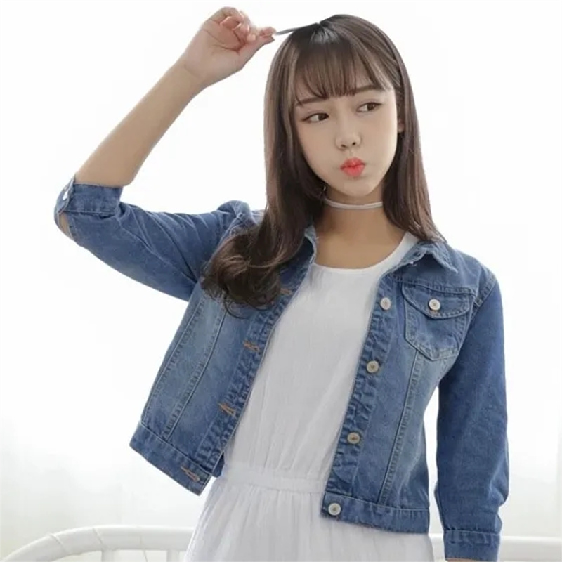 Women'S Fashion Denim Jacket - Denim Jacket Women Half Sleeve Jean