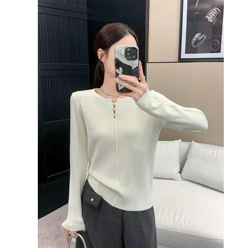 Women'S Fashion Layering - Women American Style Hollow Knit Top