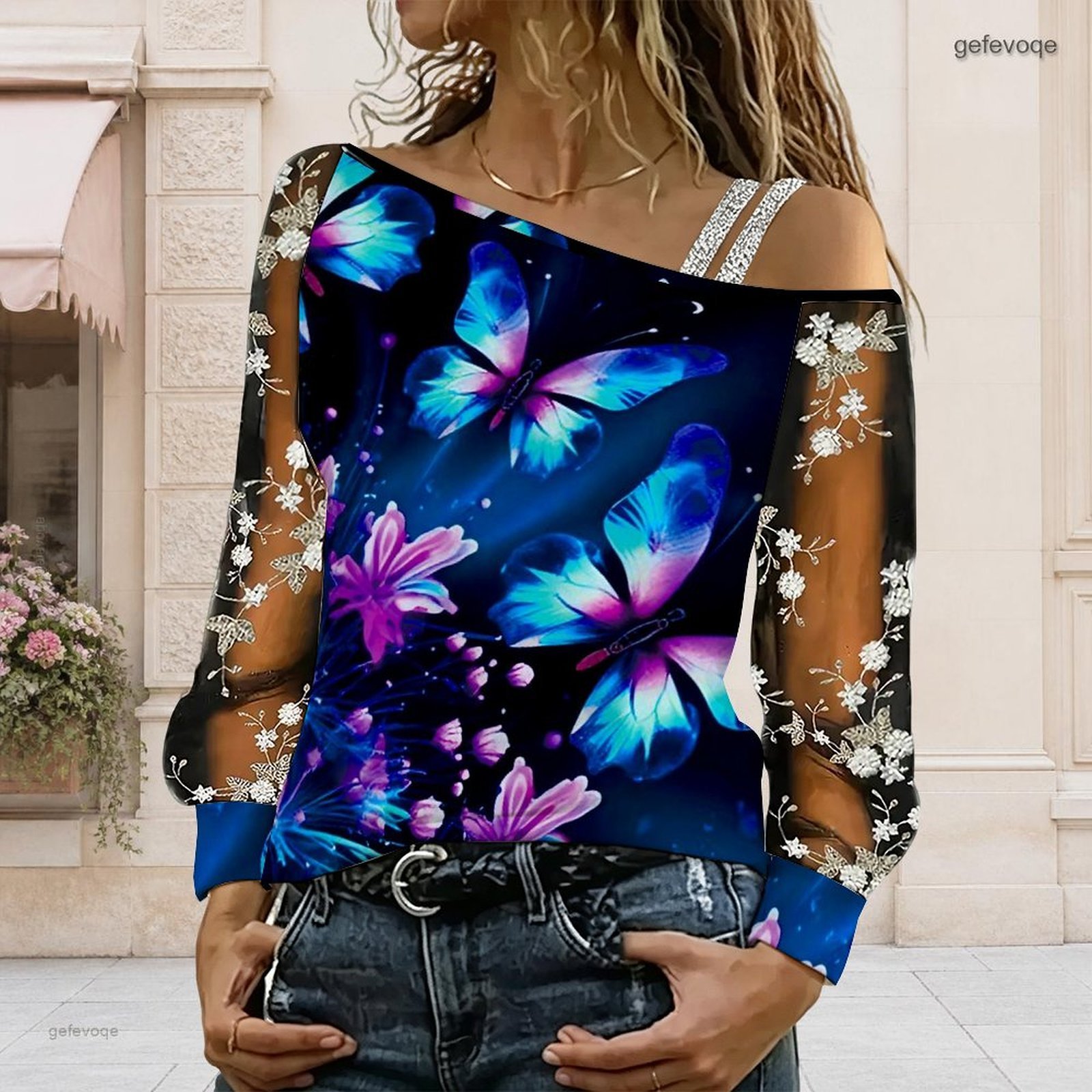 Asymmetric Top Women - Women Off Shoulder Blouse Asymmetric One