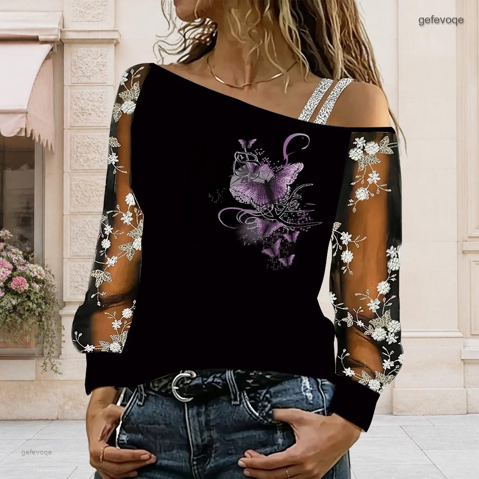 Asymmetric Top Women - Women Off Shoulder Blouse Asymmetric One