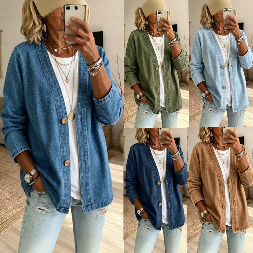Women Spring Autumn Denim Card - Women'S Fashion Denim Jacket review and price