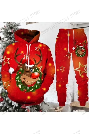 Cute Reindeer Elk Hoodie Pant  - Women'S Fashion Hoodie review and price