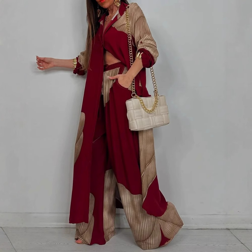 Elegant Lady Set Printed Long  - Wide Leg Palazzo Pants review and price