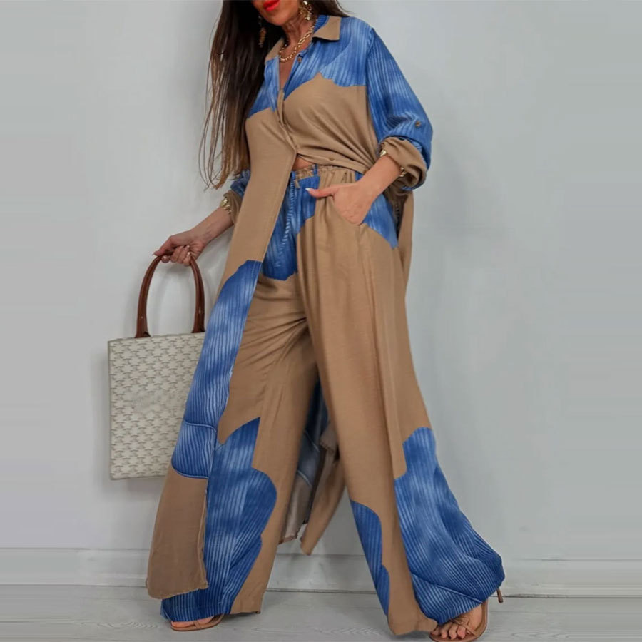 Elegant Lady Set Printed Long  - Wide Leg Palazzo Pants review and price