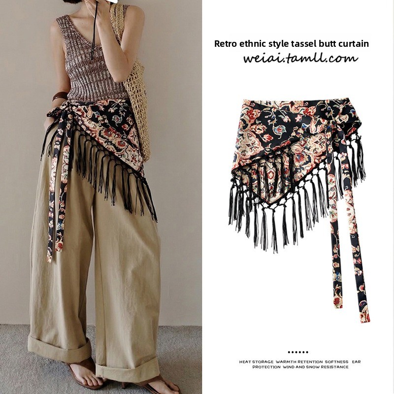 Tassel Tie Waist Seal Printed  - Women'S Fashion Layering review and price