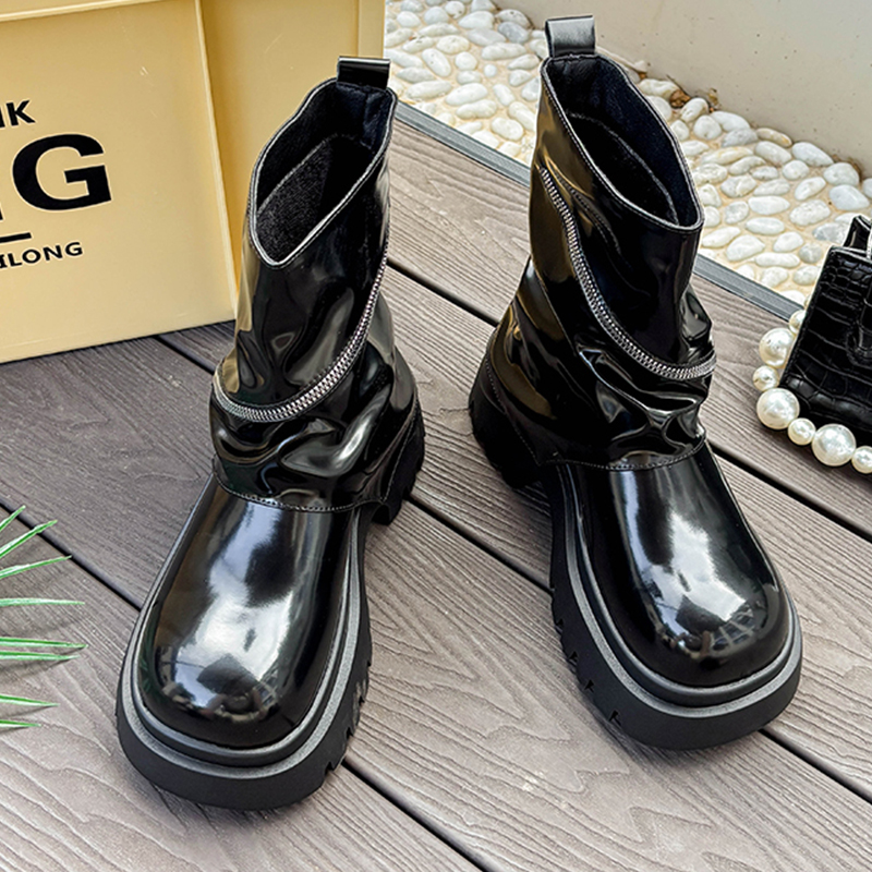 Fashion Platform Leather Shoes - Women'S Fashion Winter 2025 review and price