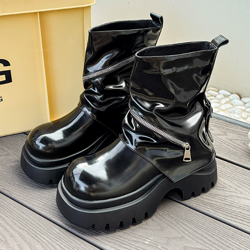 Fashion Platform Leather Shoes - Women'S Fashion Winter 2025 review and price