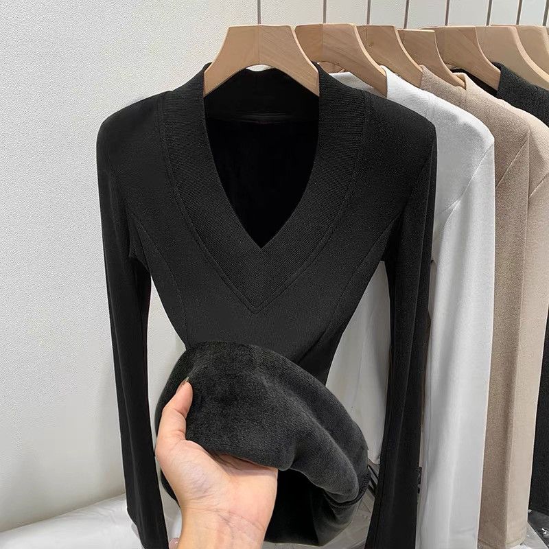 Plus Size Women V Neck Fleece  - Women'S Fashion Tops review and price
