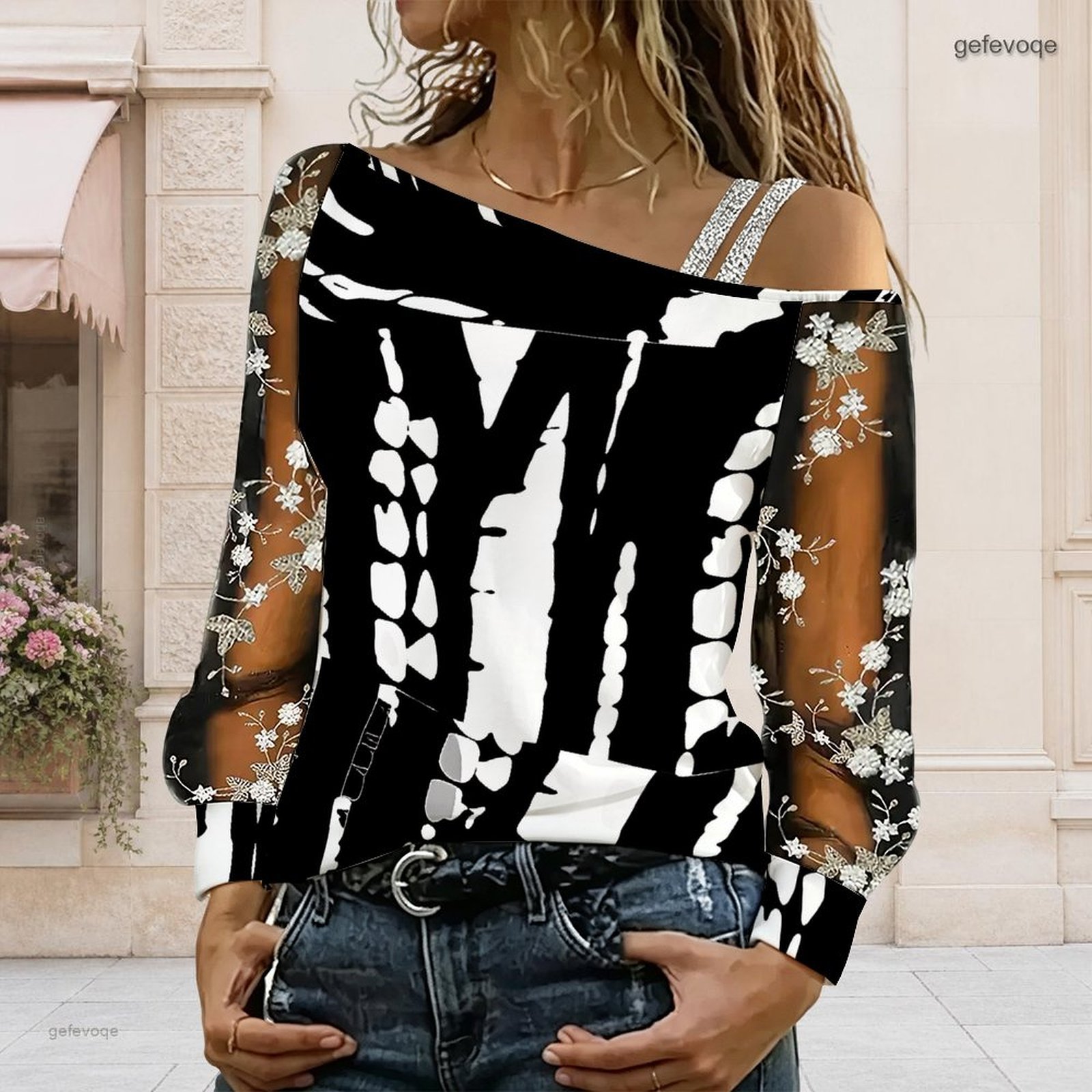 Women Off Shoulder Blouse Asym - Asymmetric Top Women review and price