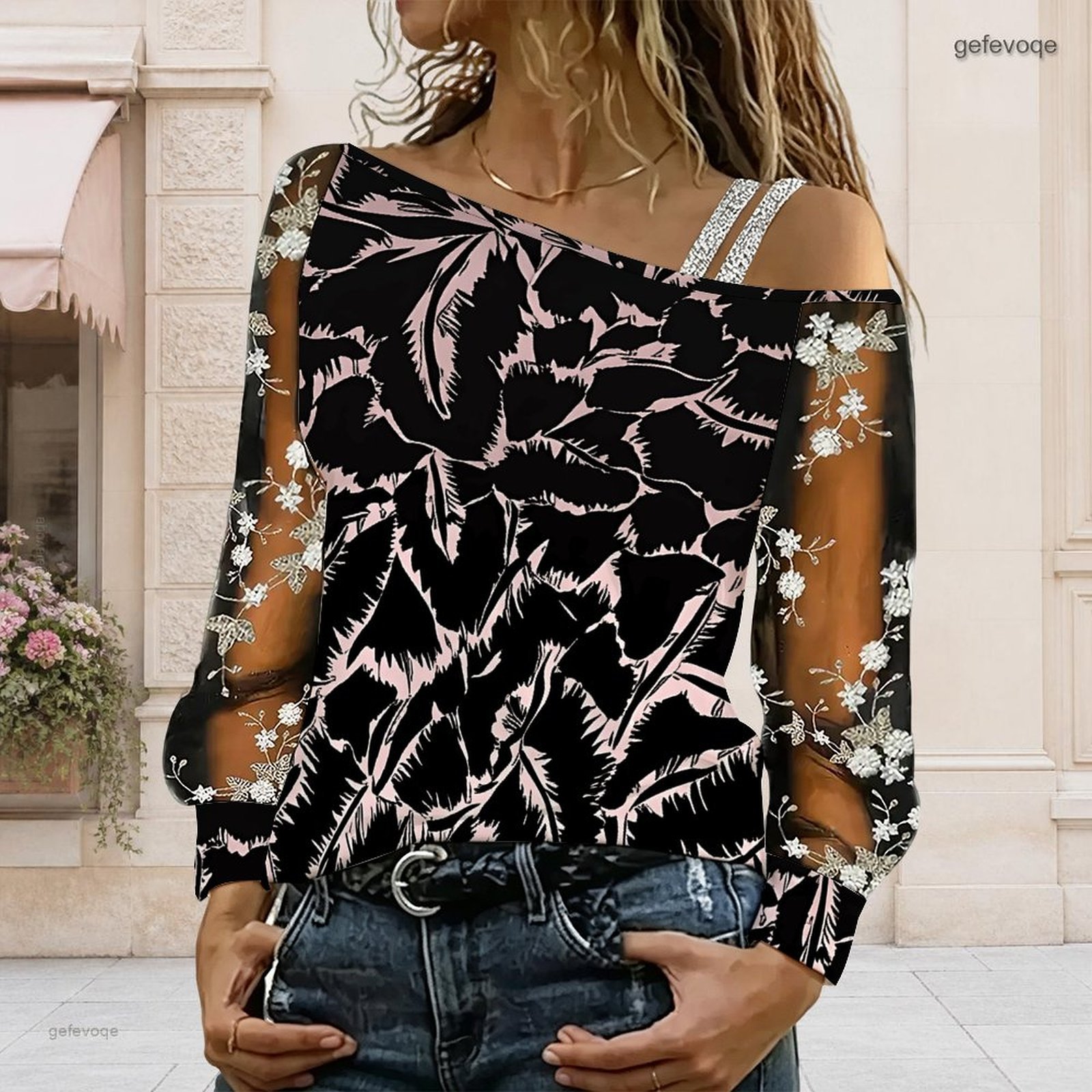 Women Off Shoulder Blouse Asym - Asymmetric Top Women review and price