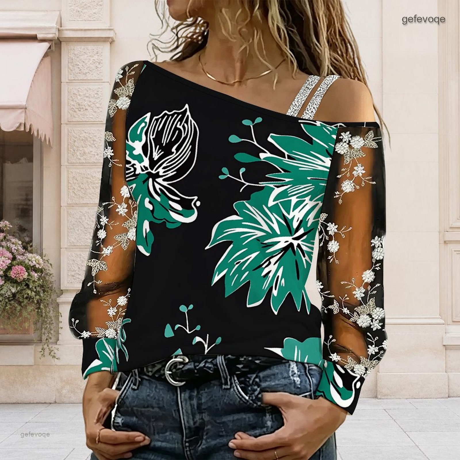 Women Off Shoulder Blouse Asym - Asymmetric Top Women review and price