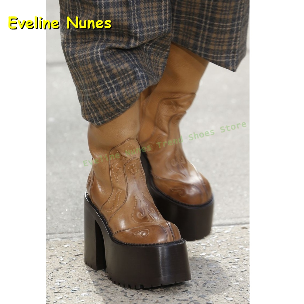 Embroidery Platform Knee High  - Women'S Fashion Trends Autumn 2025 review and price