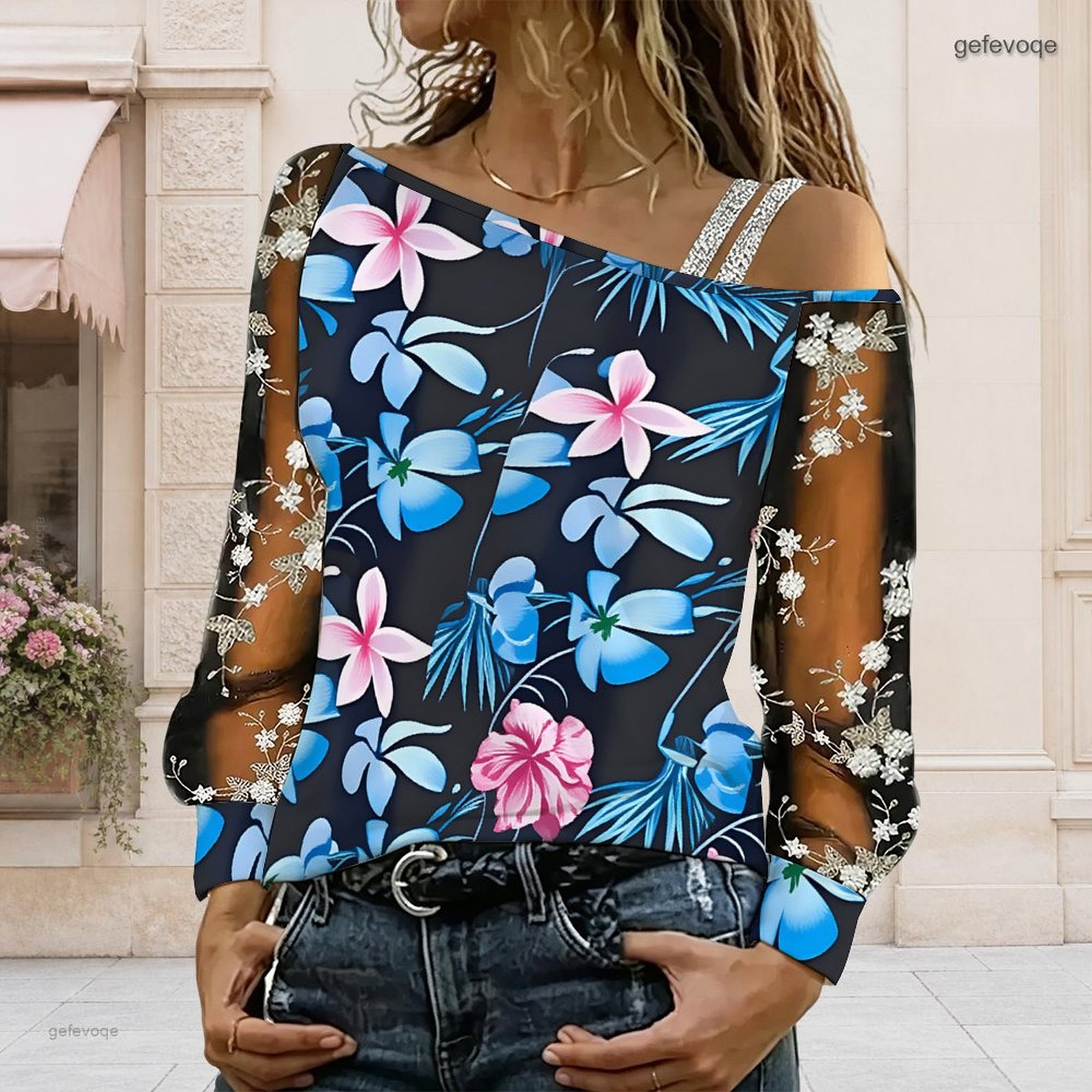 Women Off Shoulder Blouse Asym - Asymmetric Top Women review and price