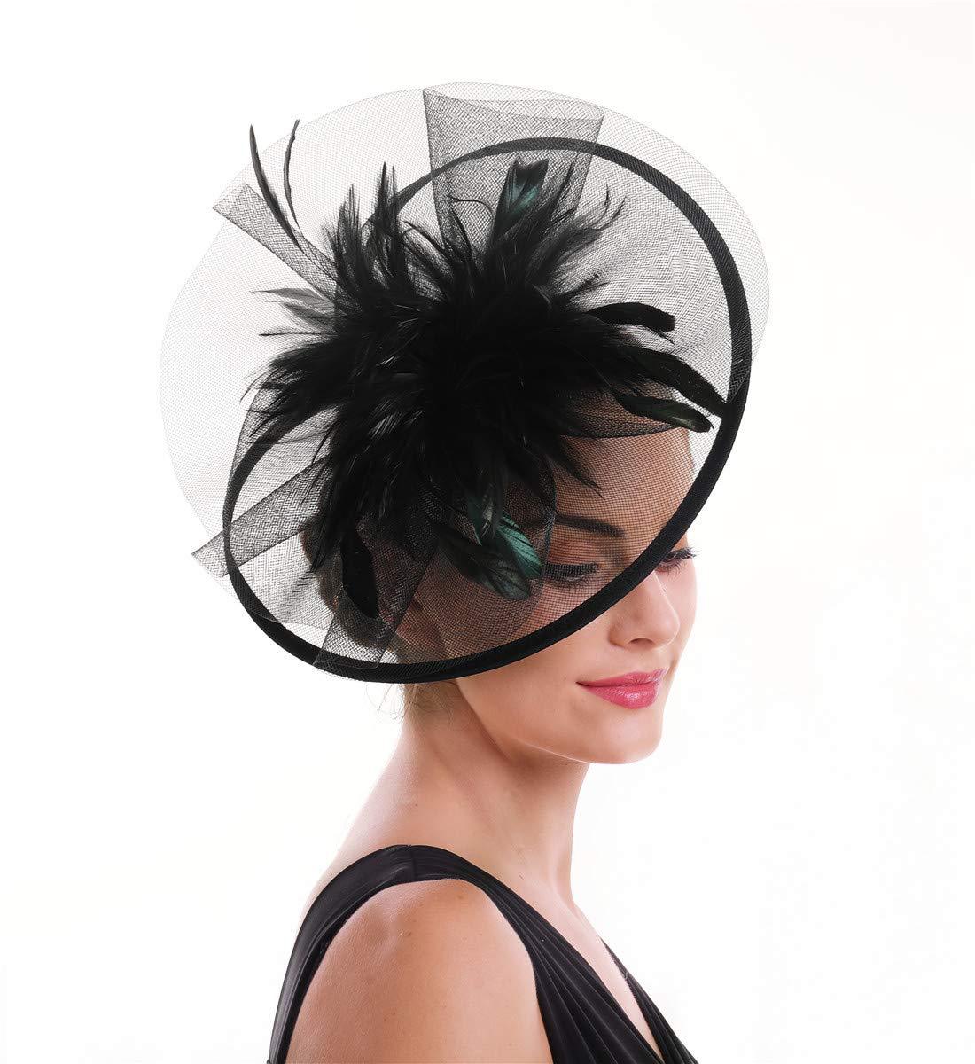 Women Feather Fascinator Hat M - Women'S Fashion Kentucky Derby review and price