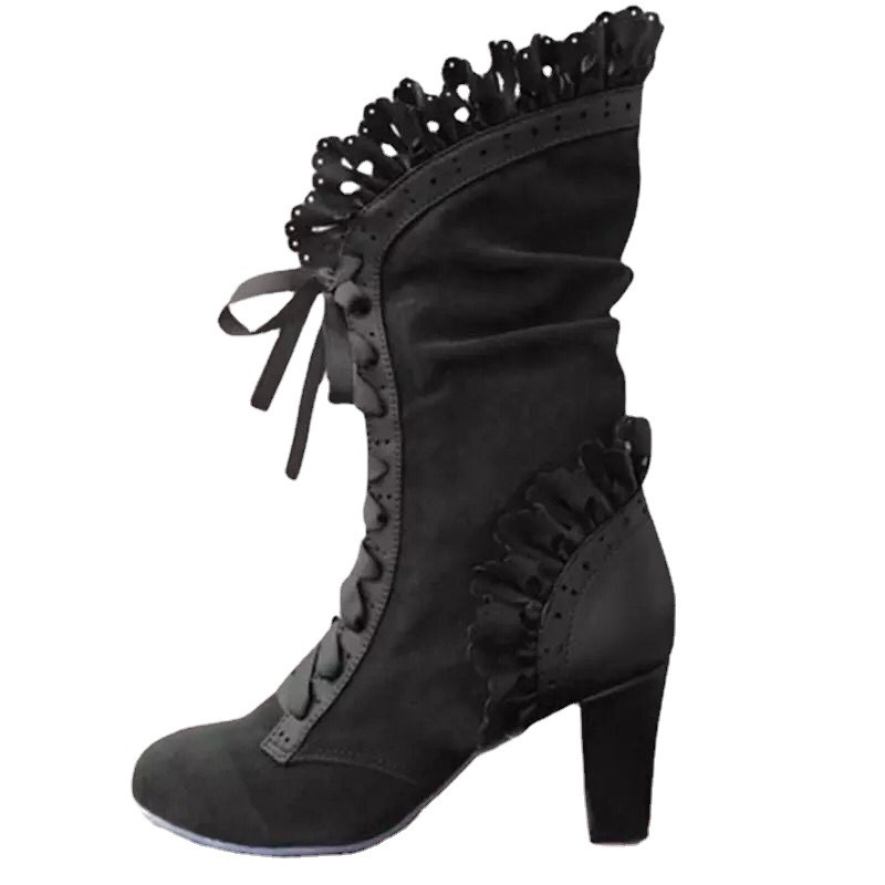 Winter Lace Up Ladies High Hee - Women'S Fashion Victorian review and price