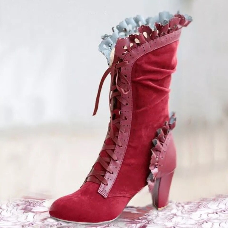 Winter Lace Up Ladies High Hee - Women'S Fashion Victorian review and price