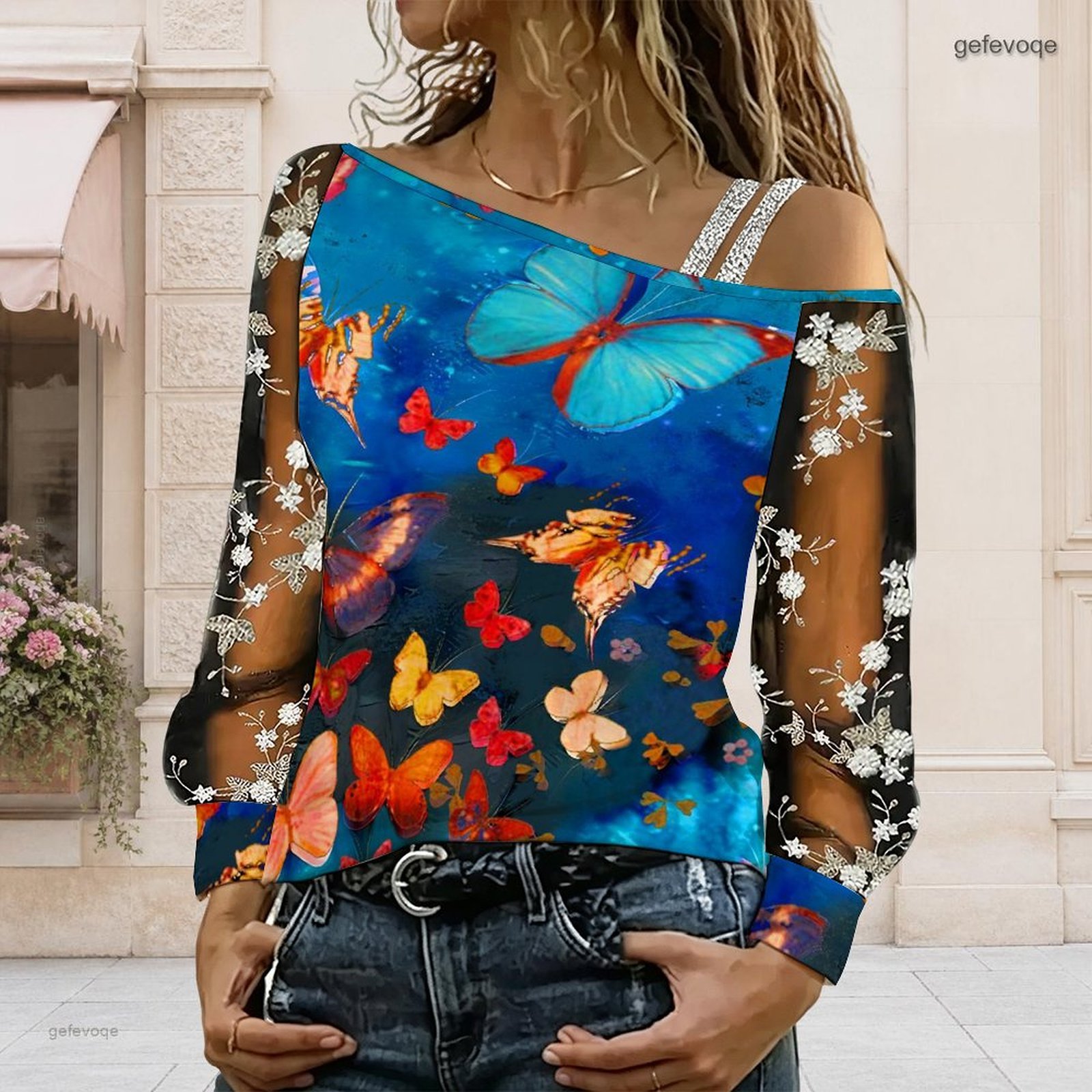 Women Off Shoulder Blouse Asym - Asymmetric Top Women review and price