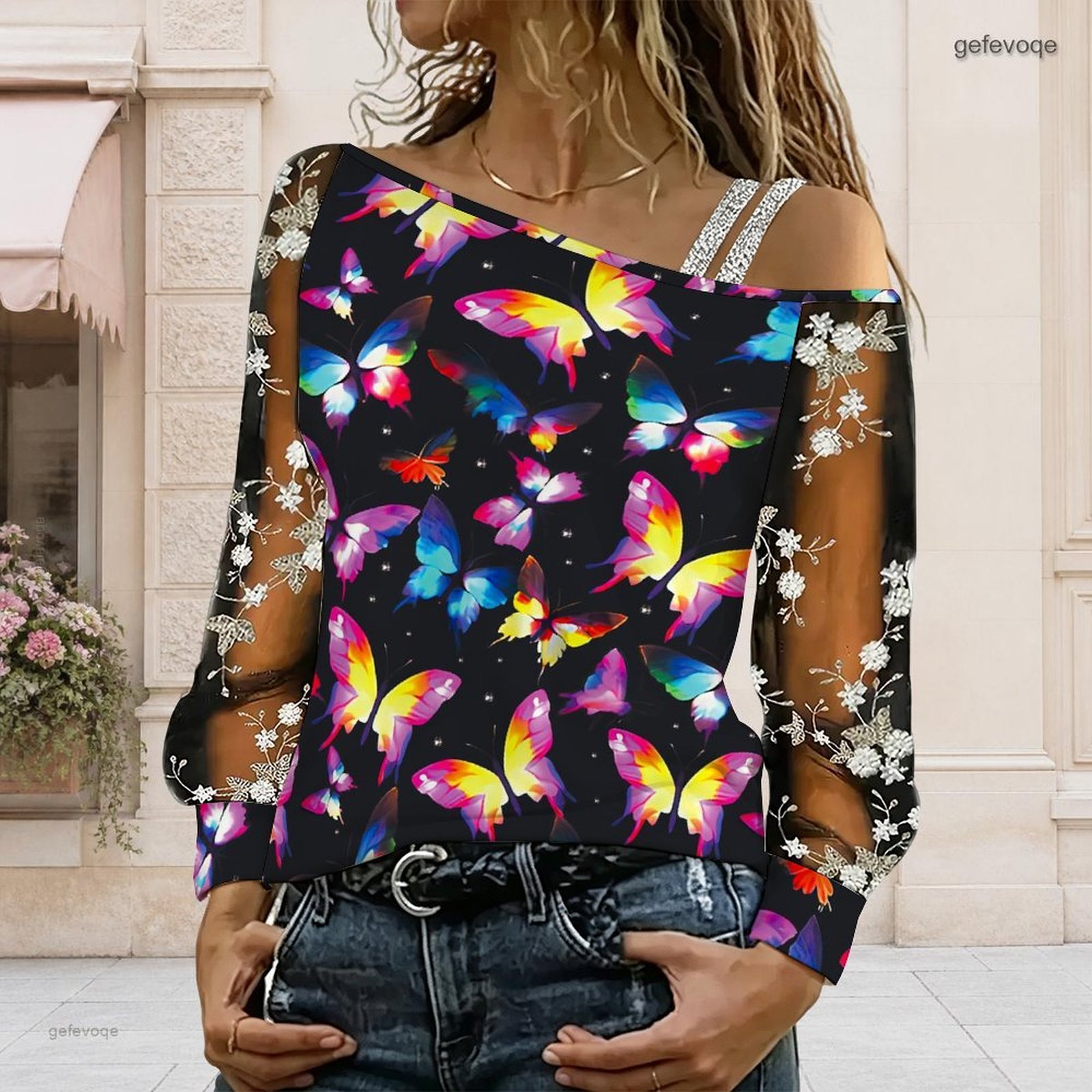 Women Off Shoulder Blouse Asym - Asymmetric Top Women review and price