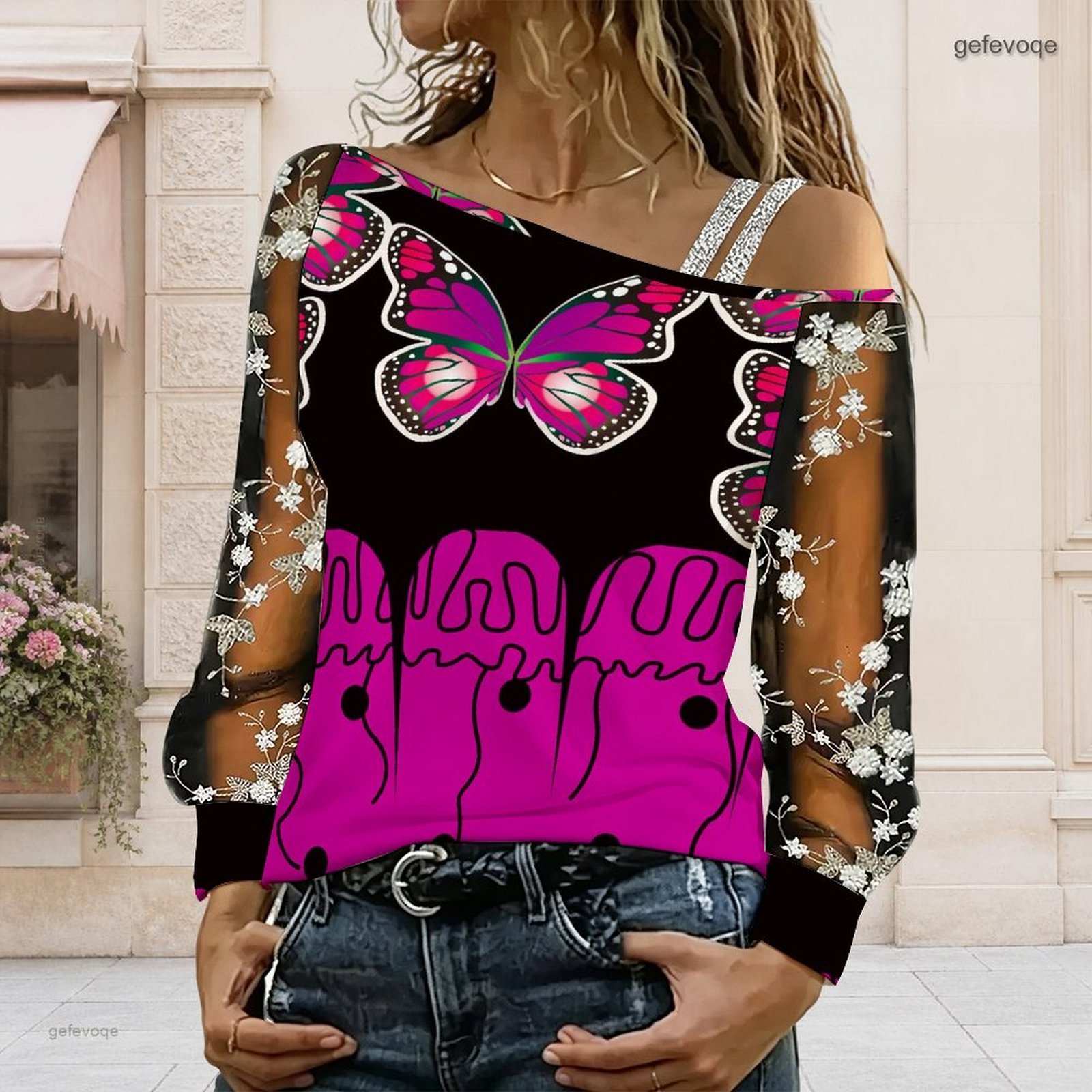 Women Off Shoulder Blouse Asym - Asymmetric Top Women review and price