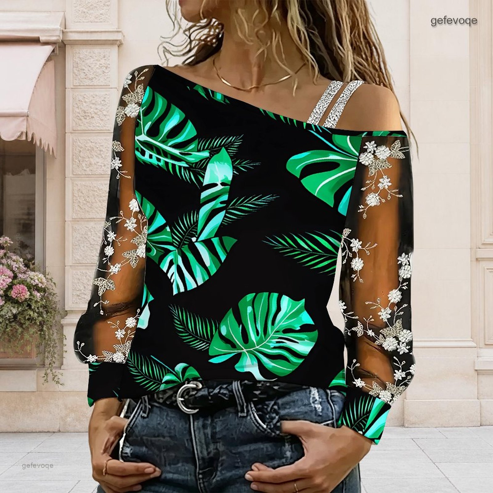 Women Off Shoulder Blouse Asym - Asymmetric Top Women review and price