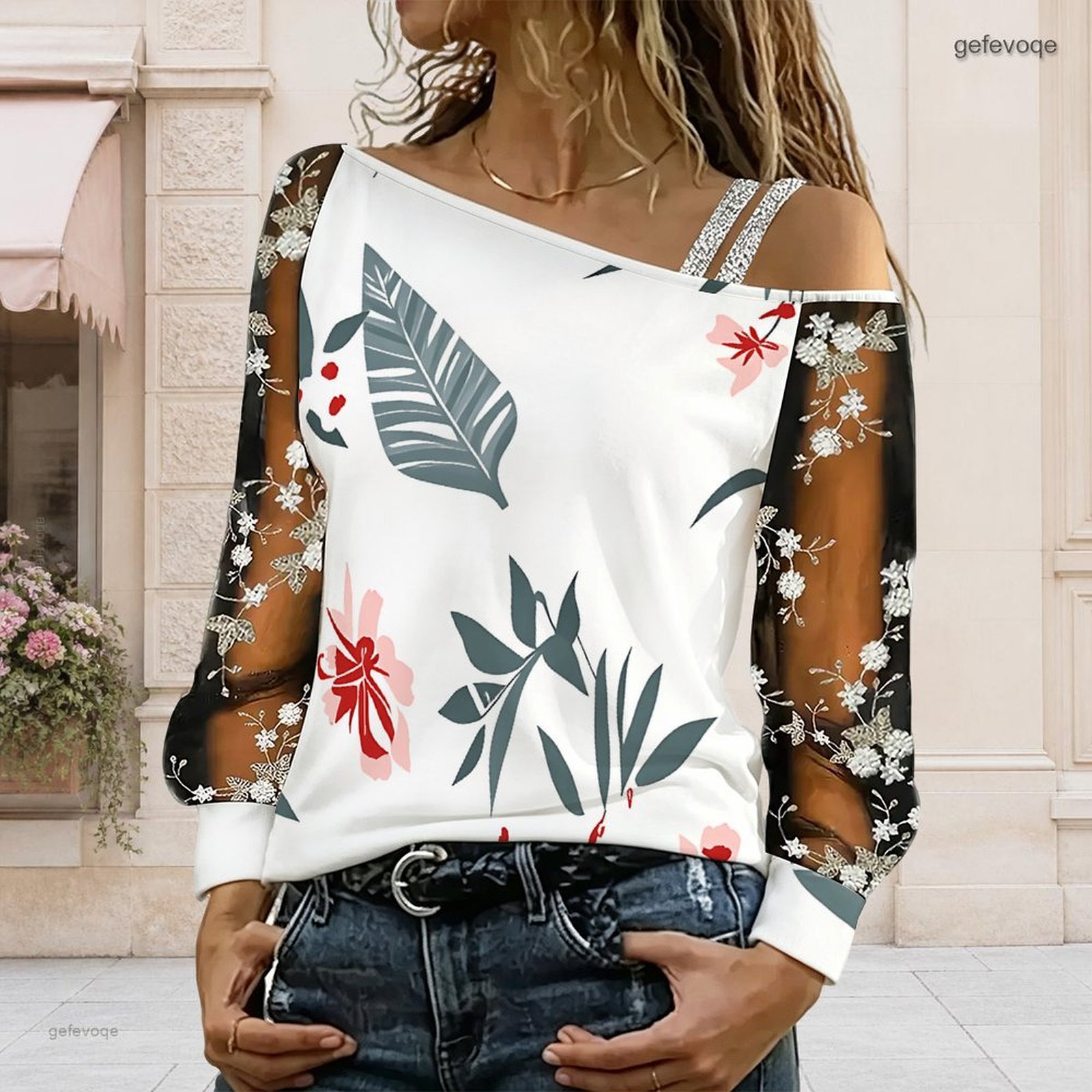 Women Off Shoulder Blouse Asym - Asymmetric Top Women review and price