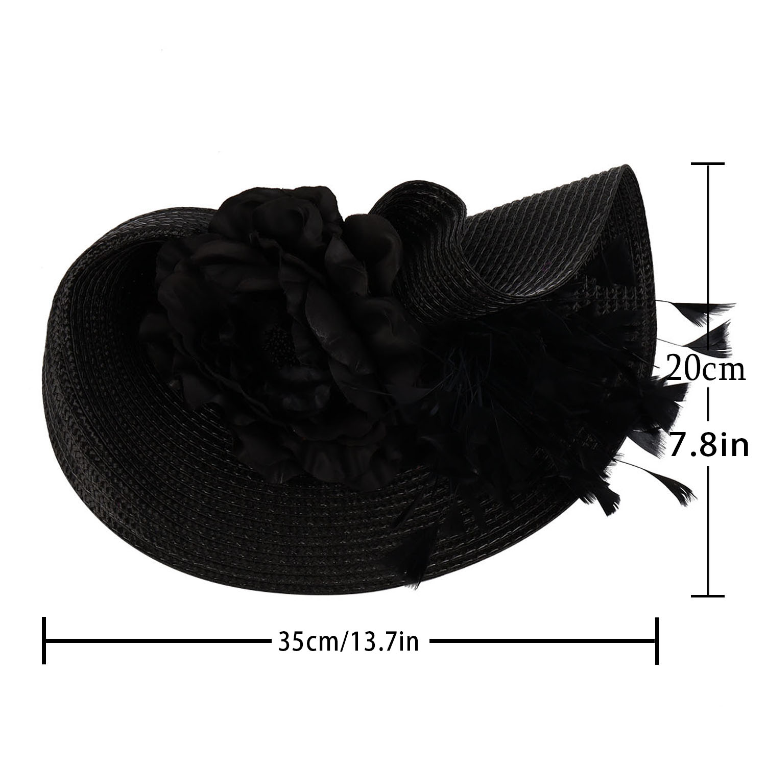 2026Exaggerated Straw Feather  - Women'S Fashion Kentucky Derby review and price
