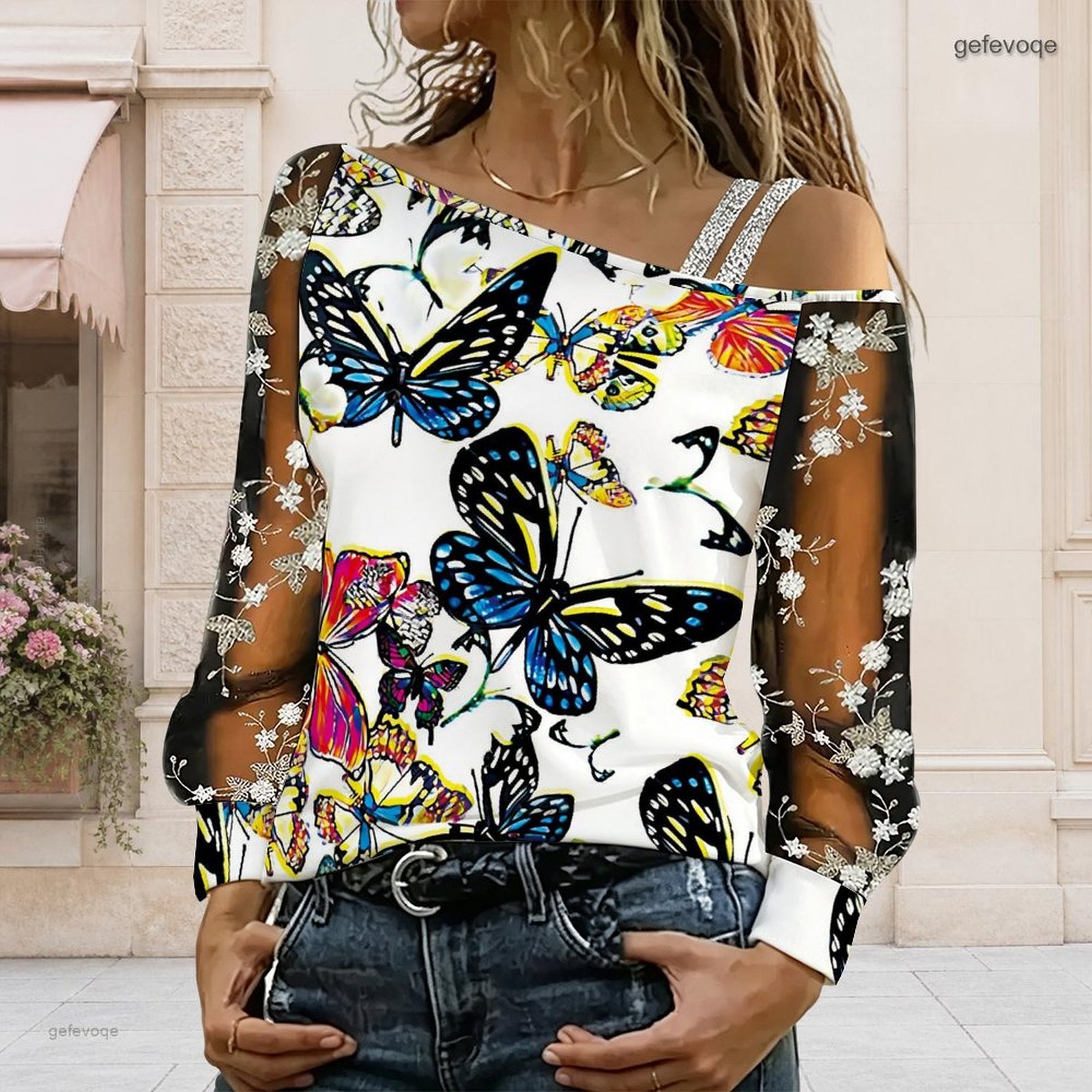 Women Off Shoulder Blouse Asym - Asymmetric Top Women review and price