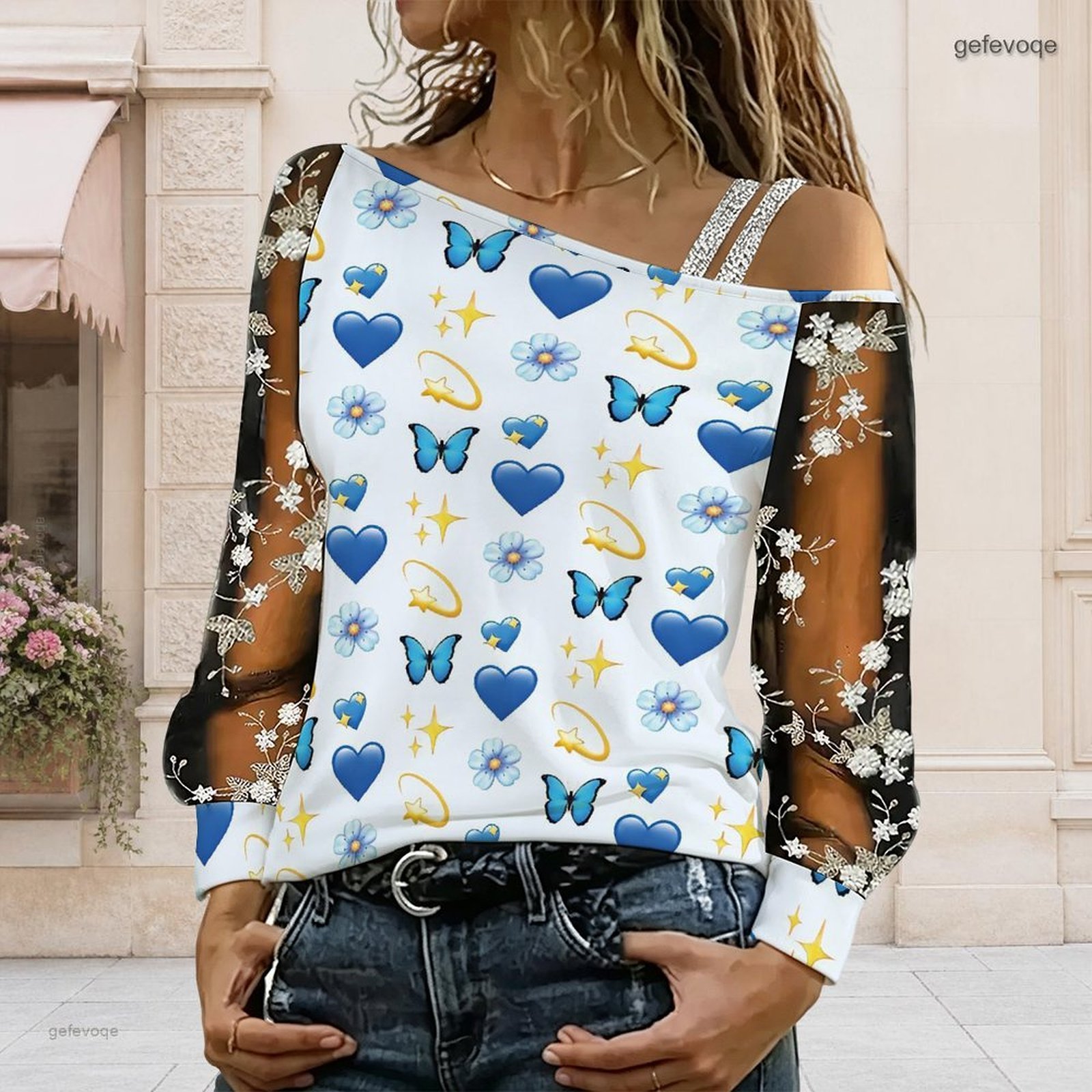 Women Off Shoulder Blouse Asym - Asymmetric Top Women review and price