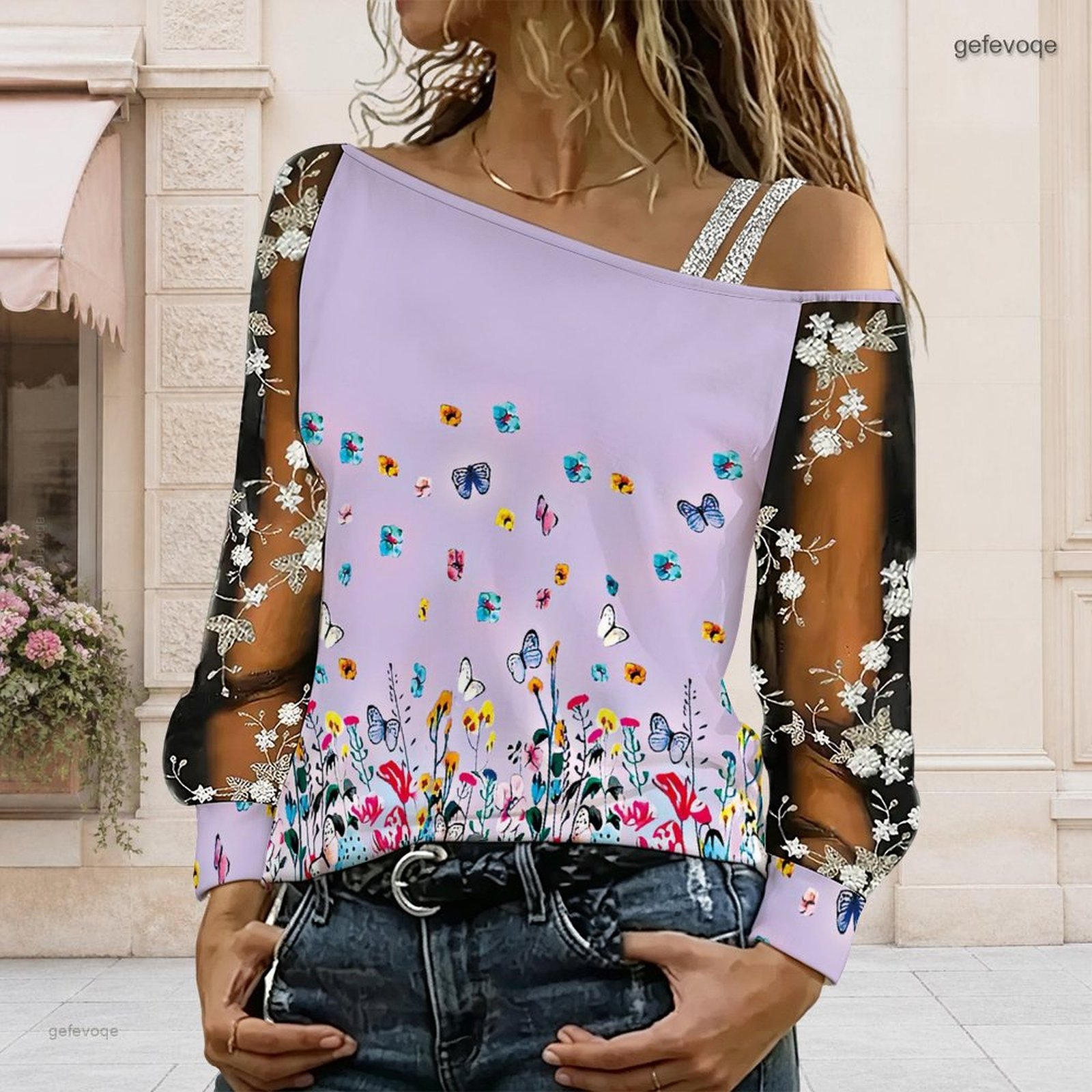 Women Off Shoulder Blouse Asym - Asymmetric Top Women review and price