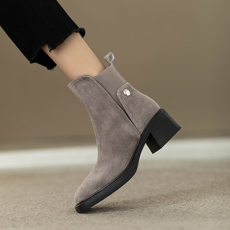 Suede Women Chunky Ankle Boots - Women'S Fashion Trends Autumn 2025 review and price