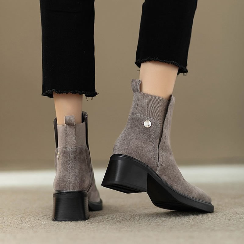 Suede Women Chunky Ankle Boots - Women'S Fashion Trends Autumn 2025 review and price