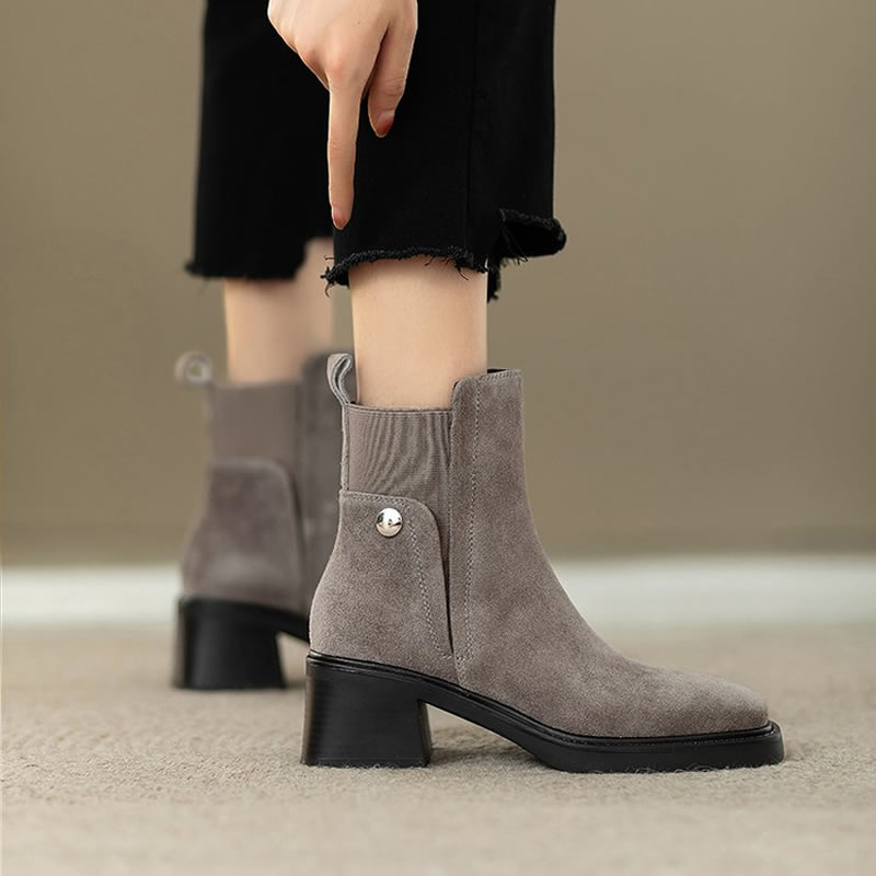 Suede Women Chunky Ankle Boots - Women'S Fashion Trends Autumn 2025 review and price
