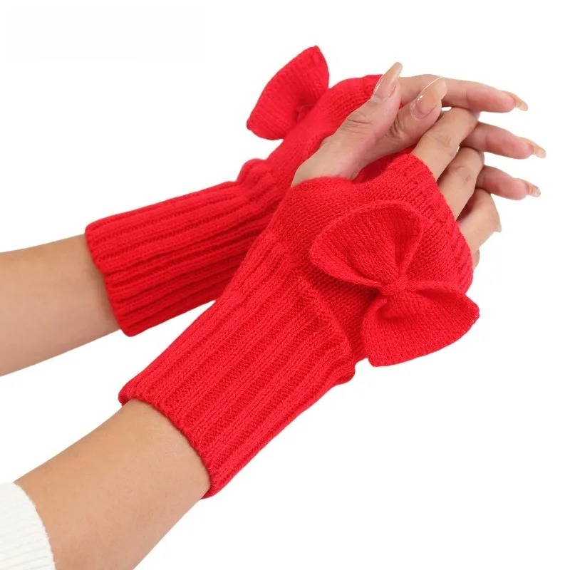Knit Bow Fingerless Gloves – S - Women'S Fashion Gloves review and price