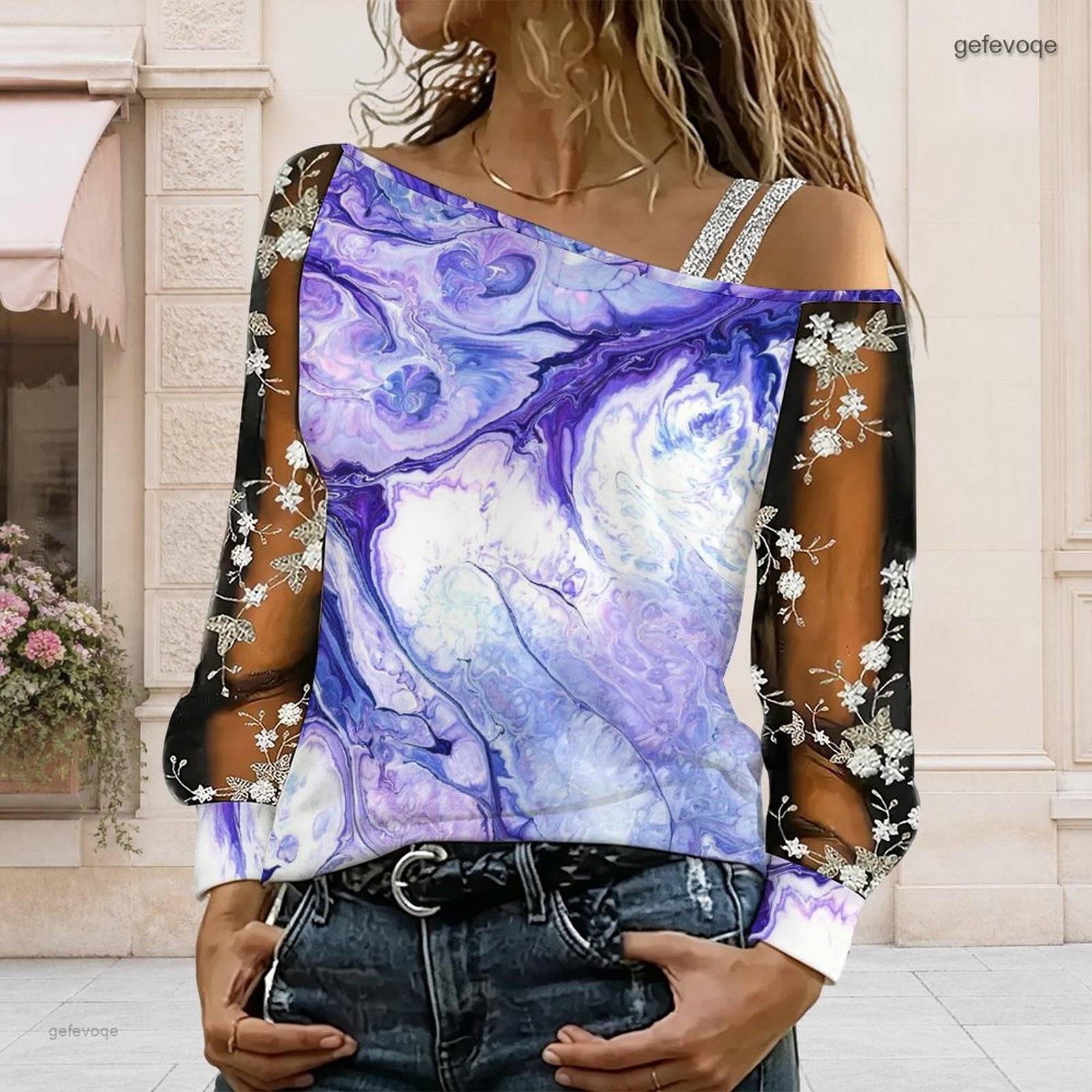 Women Off Shoulder Blouse Asym - Asymmetric Top Women review and price