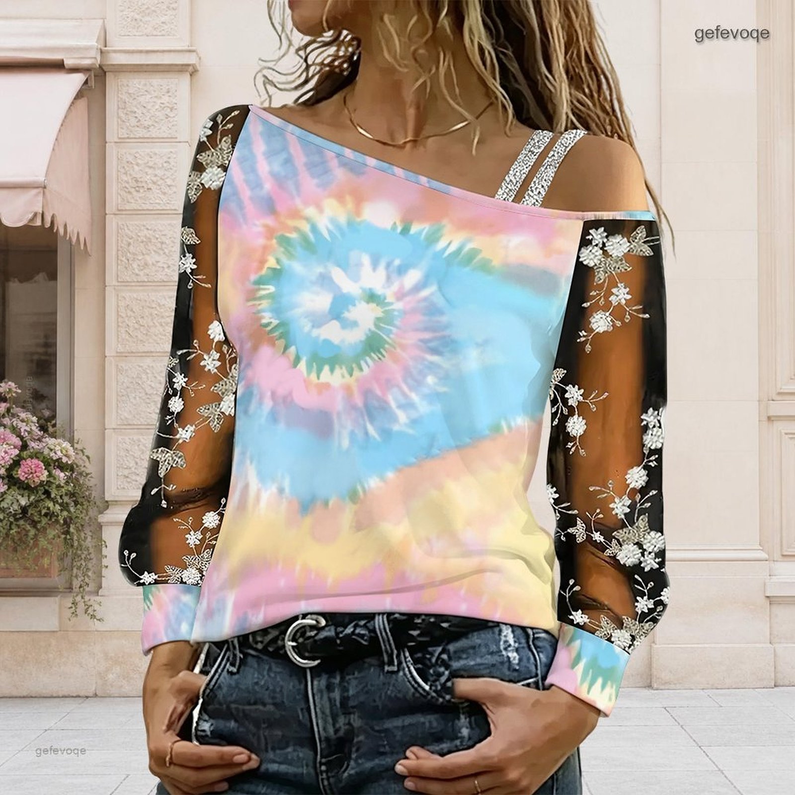 Women Off Shoulder Blouse Asym - Asymmetric Top Women review and price