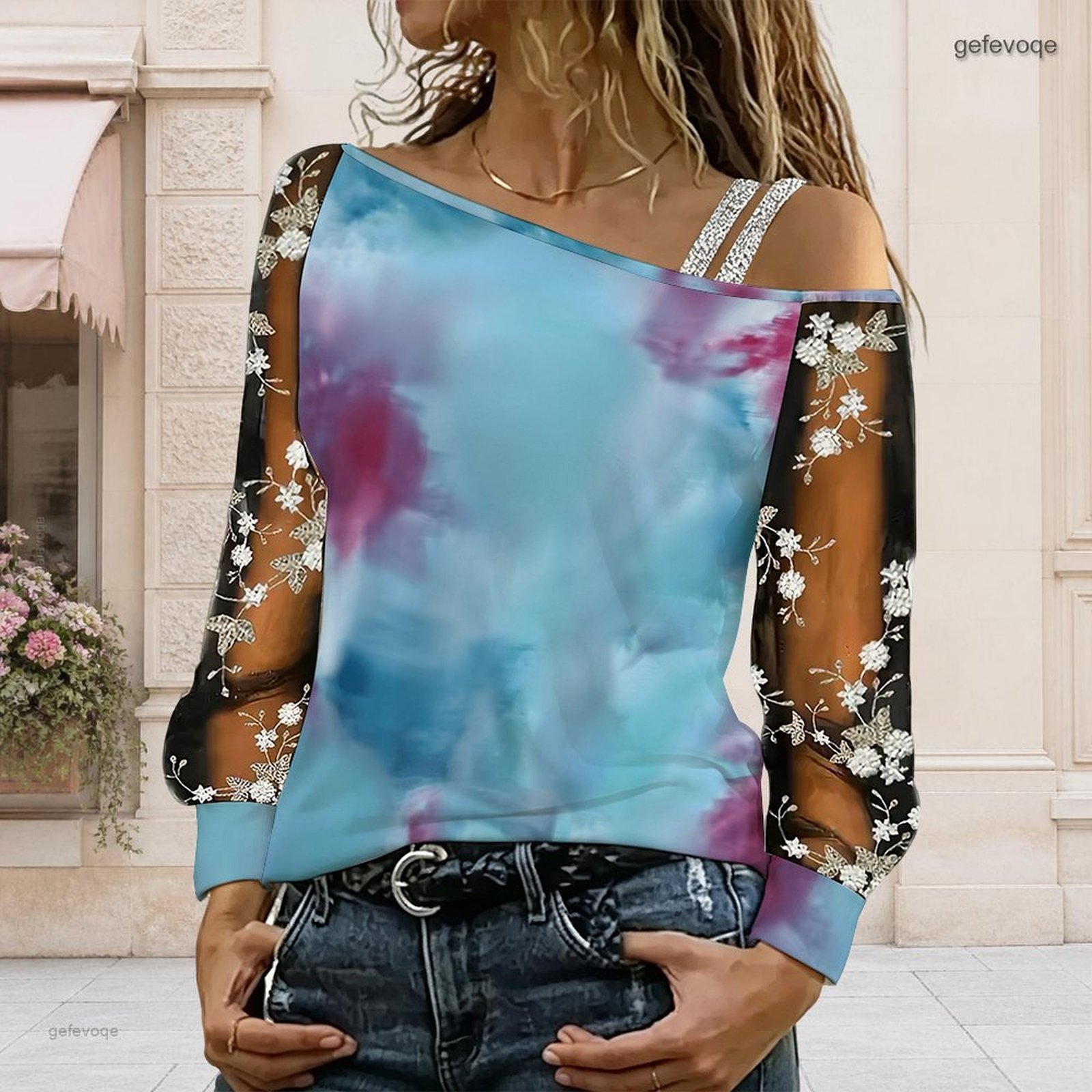 Women Off Shoulder Blouse Asym - Asymmetric Top Women review and price