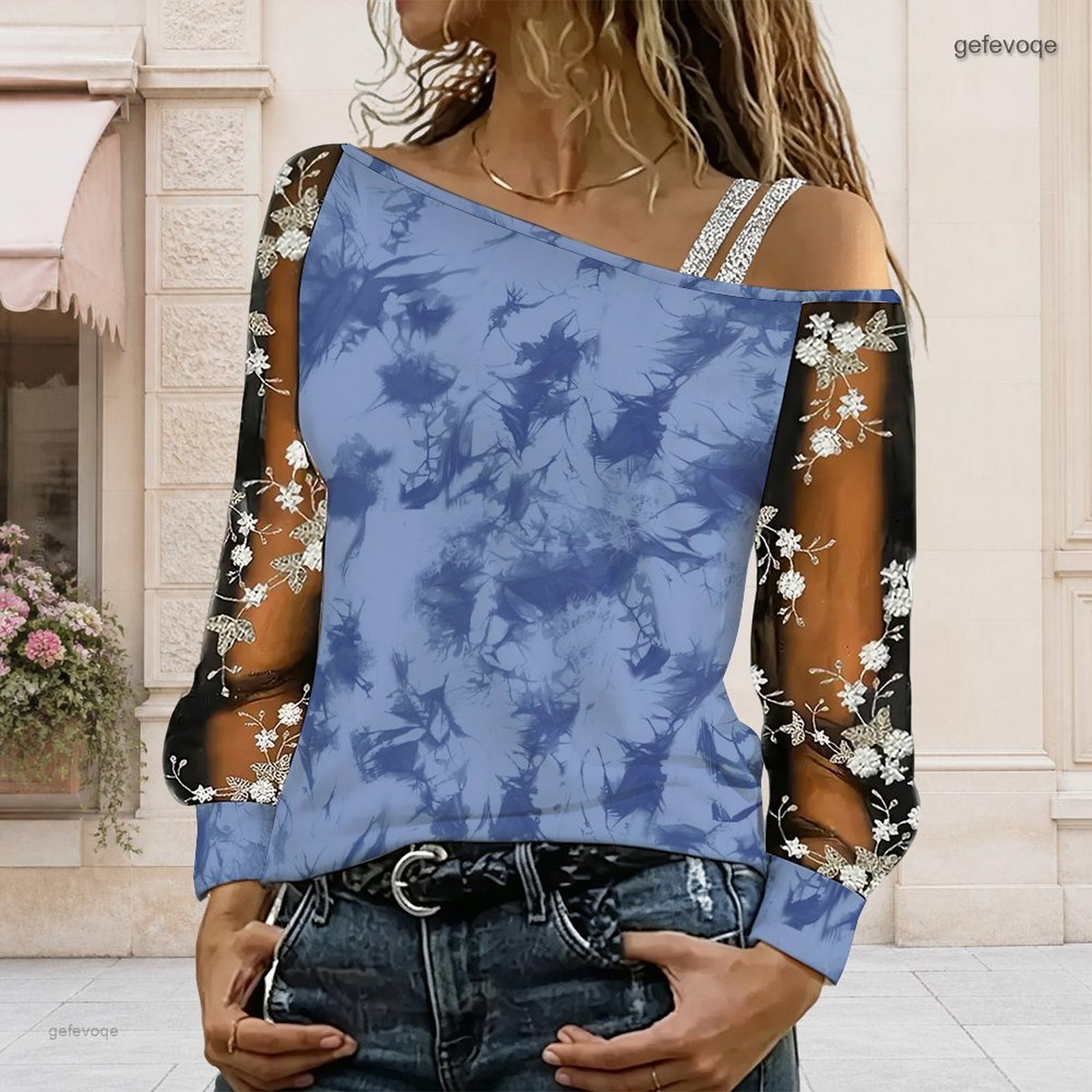 Women Off Shoulder Blouse Asym - Asymmetric Top Women review and price
