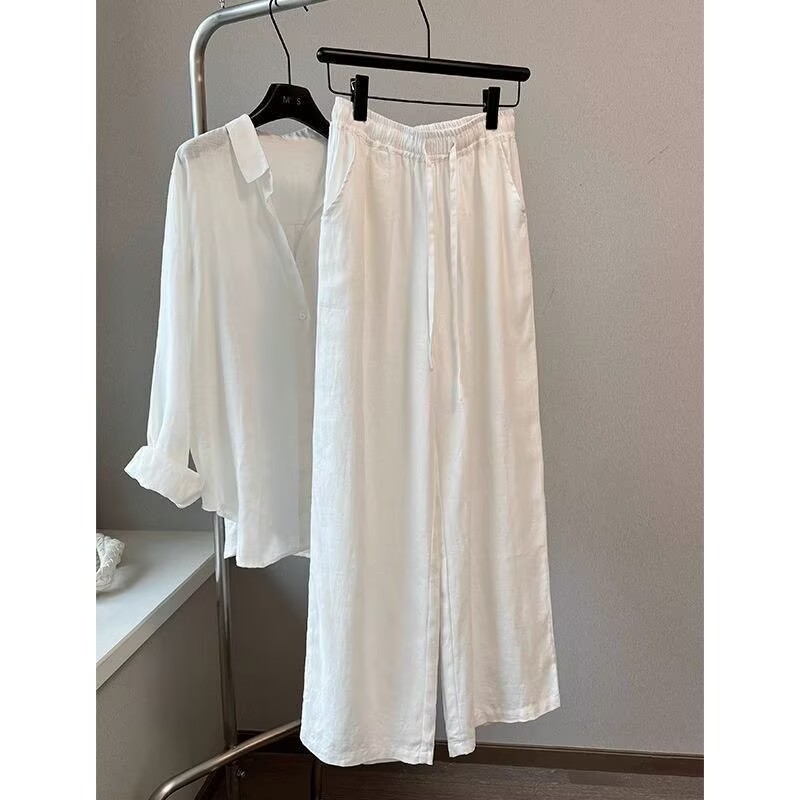 Korean White Cotton Linen Wide - Wide Leg Palazzo Pants review and price