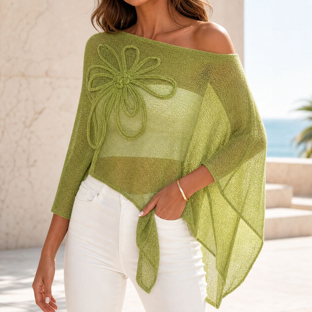 Off Shoulder Poncho Tops Sheer - Asymmetric Top Women review and price