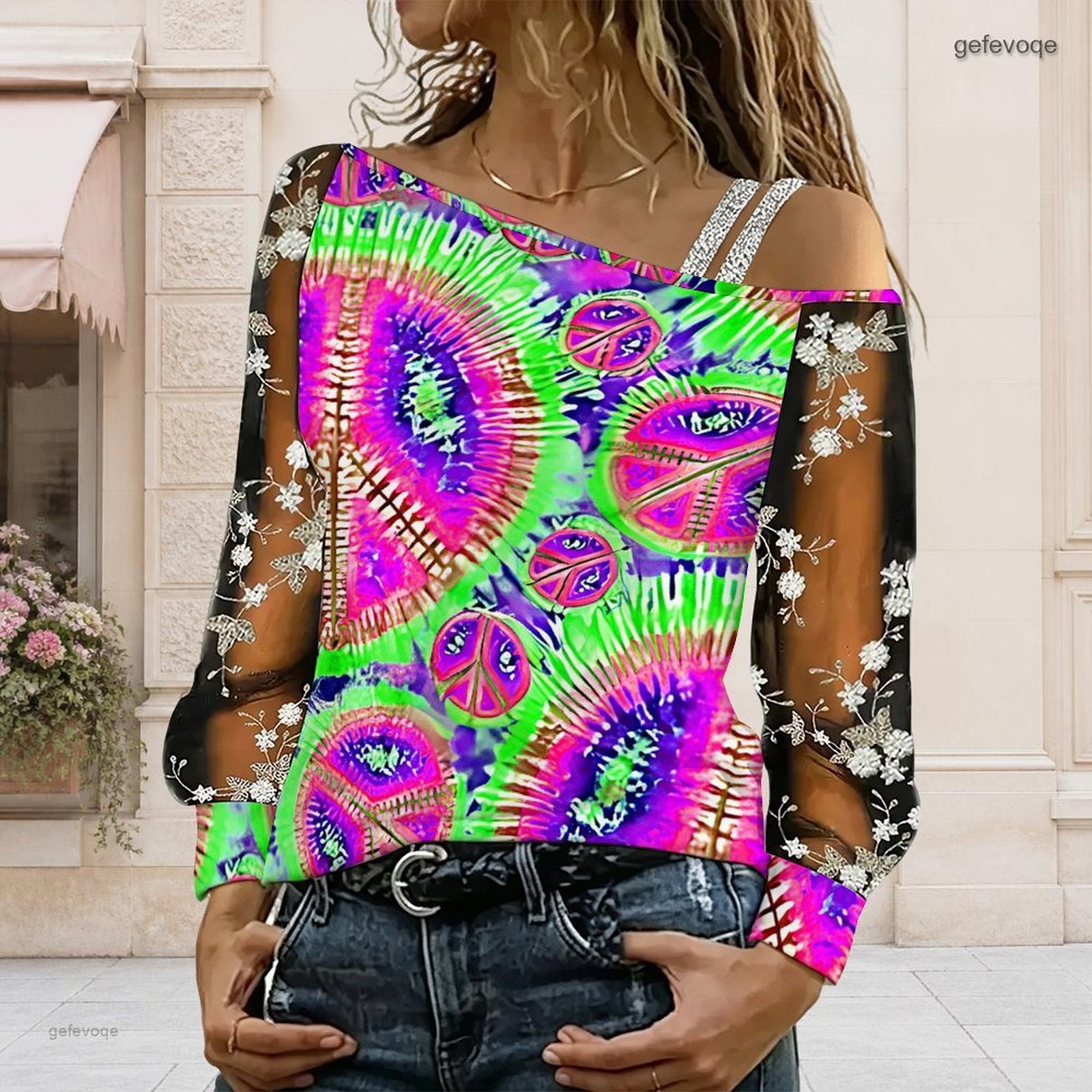 Women Off Shoulder Blouse Asym - Asymmetric Top Women review and price