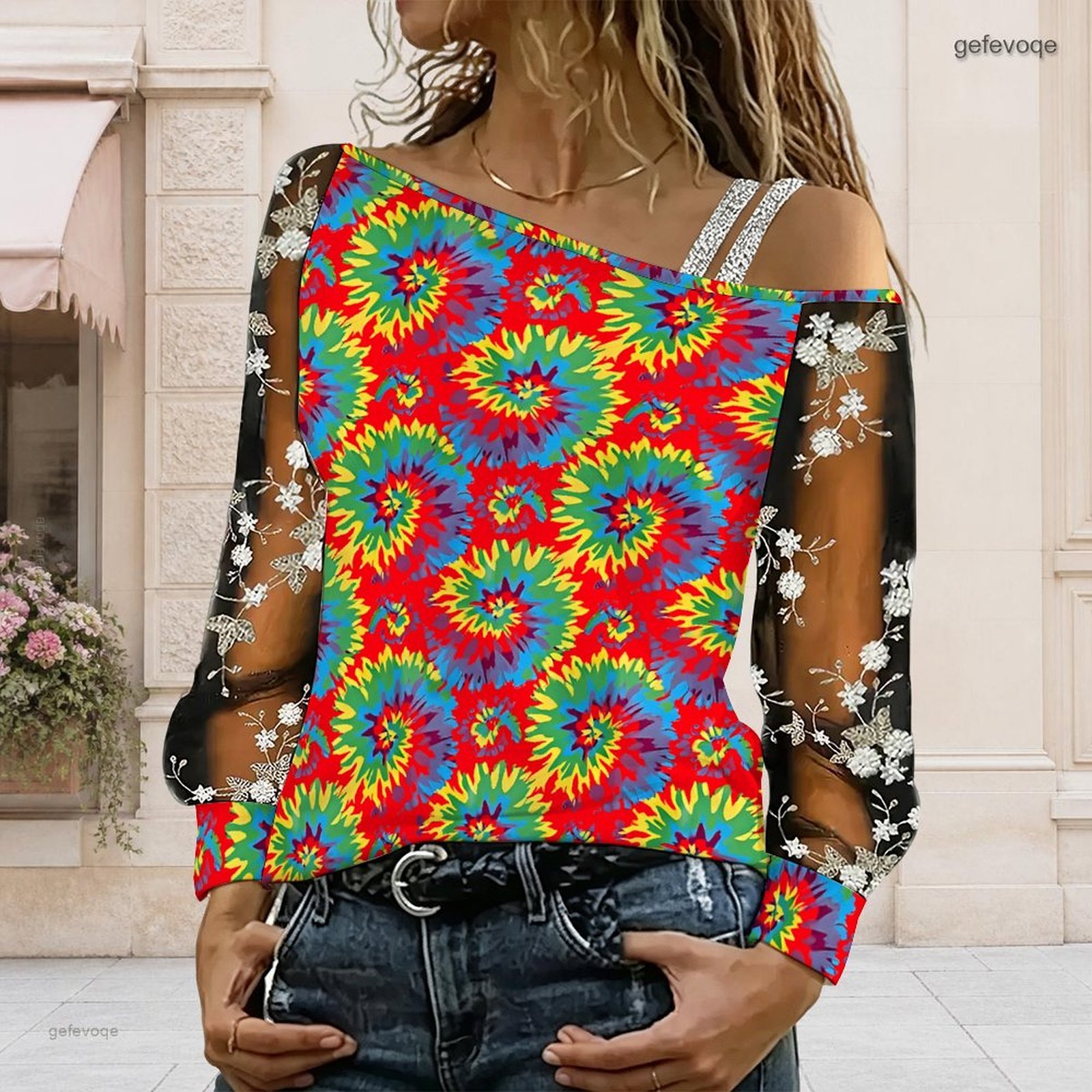 Women Off Shoulder Blouse Asym - Asymmetric Top Women review and price