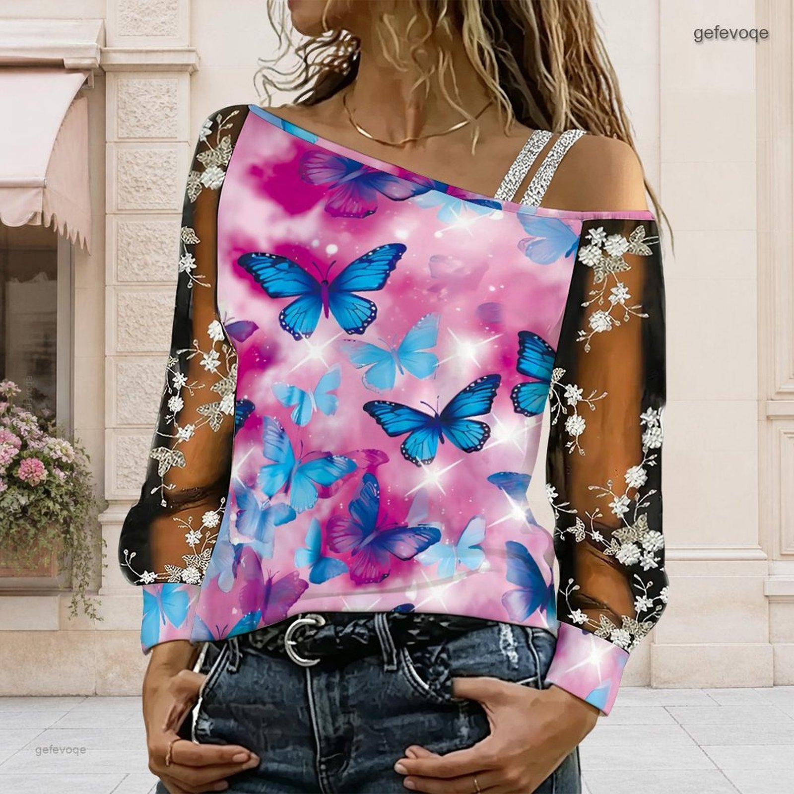 Women Off Shoulder Blouse Asym - Asymmetric Top Women review and price