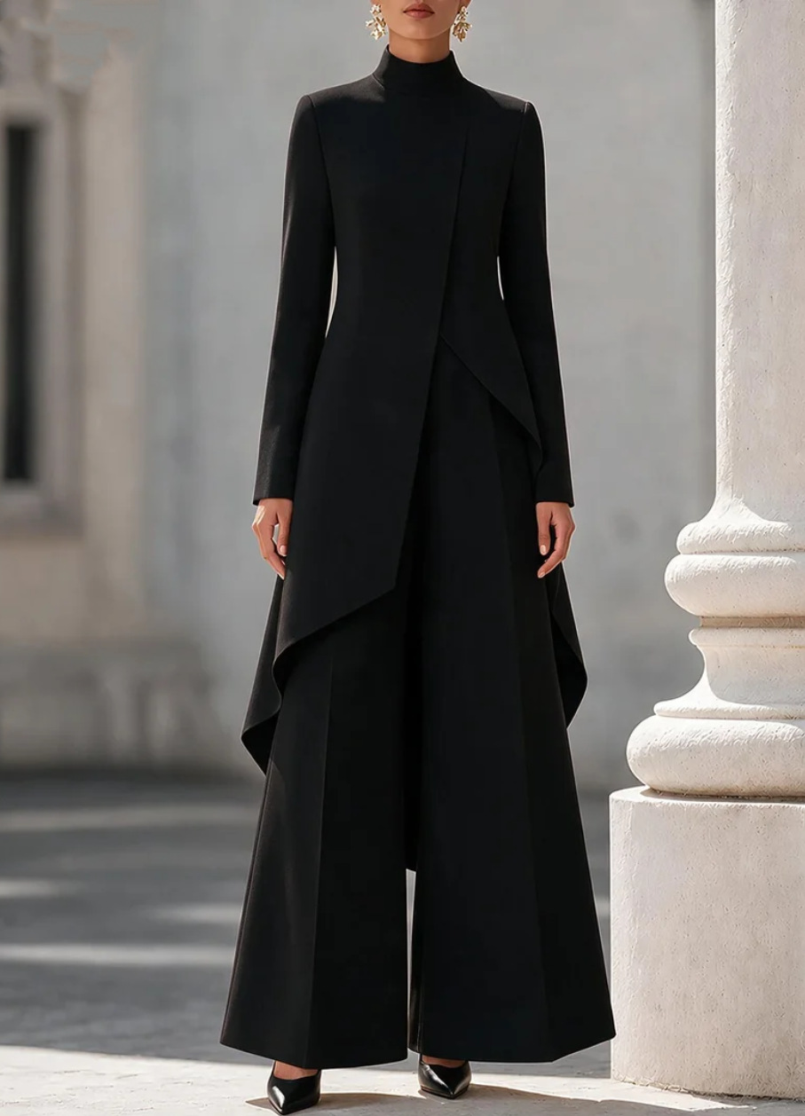 Women Two Piece Outfit Mock Ne - Wide Leg Palazzo Pants review and price