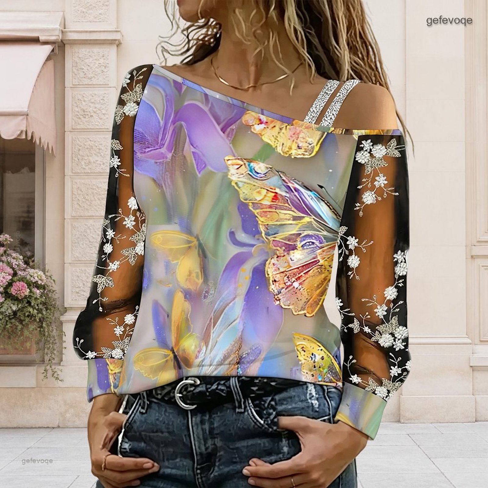 Women Off Shoulder Blouse Asym - Asymmetric Top Women review and price