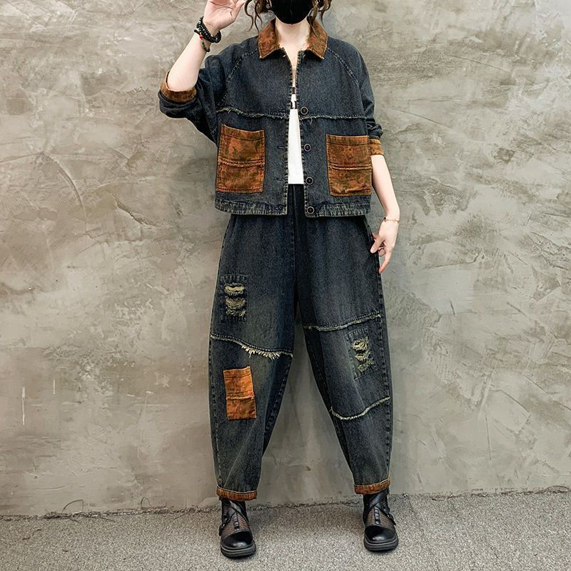 Autumn Winter Women Retro Cowb - Women'S Fashion Denim Jacket review and price
