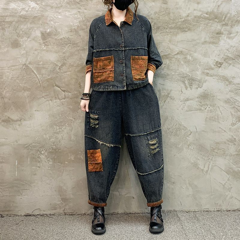Autumn Winter Women Retro Cowb - Women'S Fashion Denim Jacket review and price